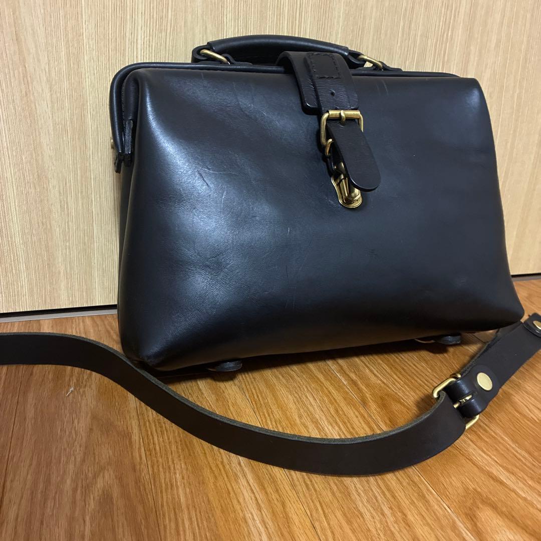 HERZ ソフトダレスバッグ/レザー/BLK