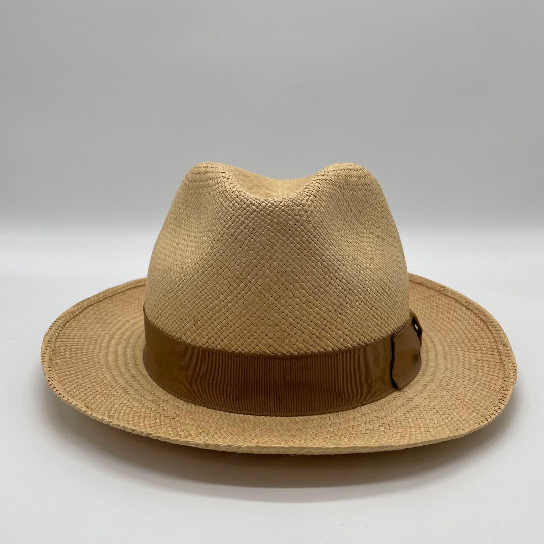 Borsalino ストロー パナマハット 天然草 ベージュ 59
