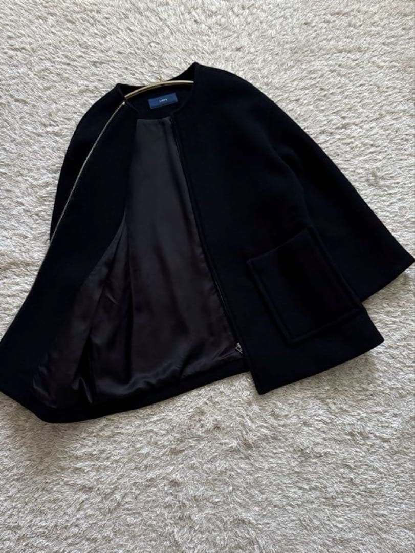 最終SALE★SHIPS Bellandi SUPER130 黒 ショートコート