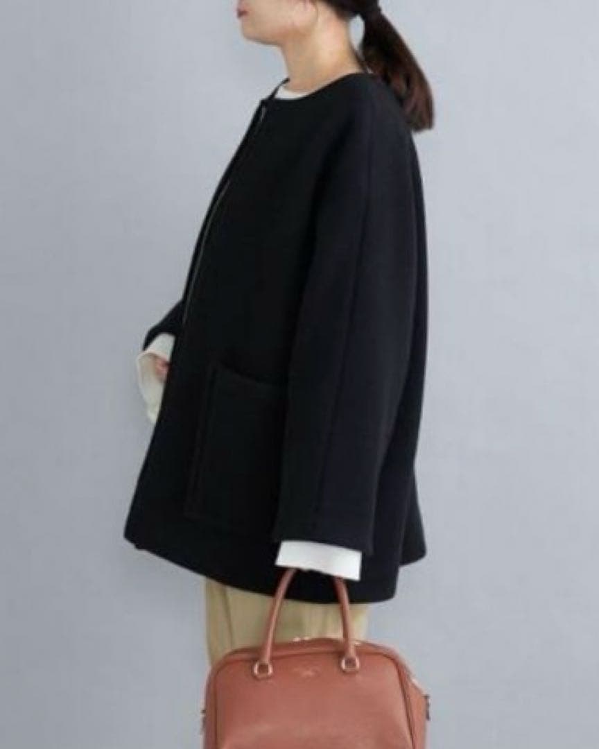 最終SALE★SHIPS Bellandi SUPER130 黒 ショートコート