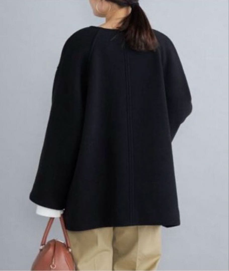 最終SALE★SHIPS Bellandi SUPER130 黒 ショートコート