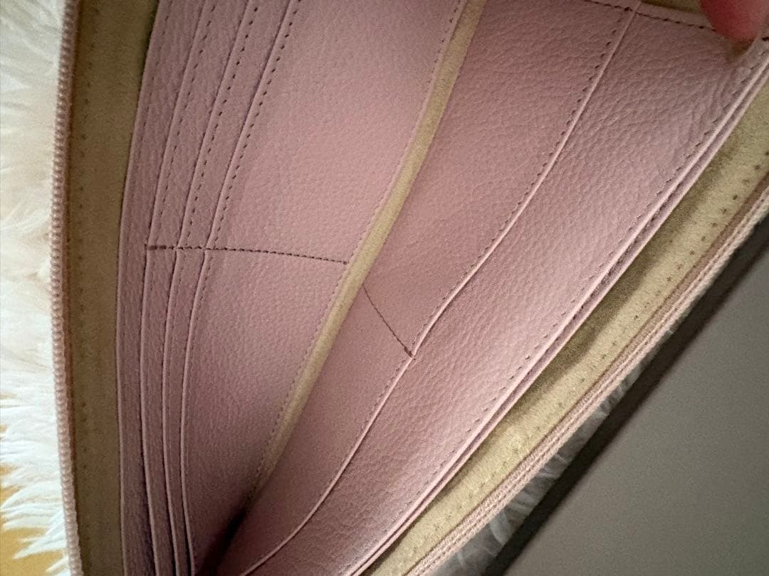 美品♪ATAO 長財布 ピンク パステル　ブロックパーティ　リモ