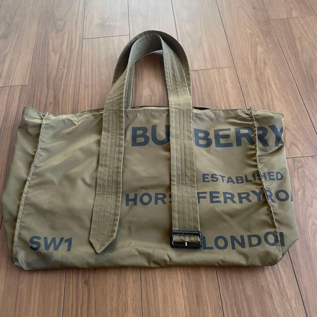 BURBERRY ボストンバッグ オリーブ