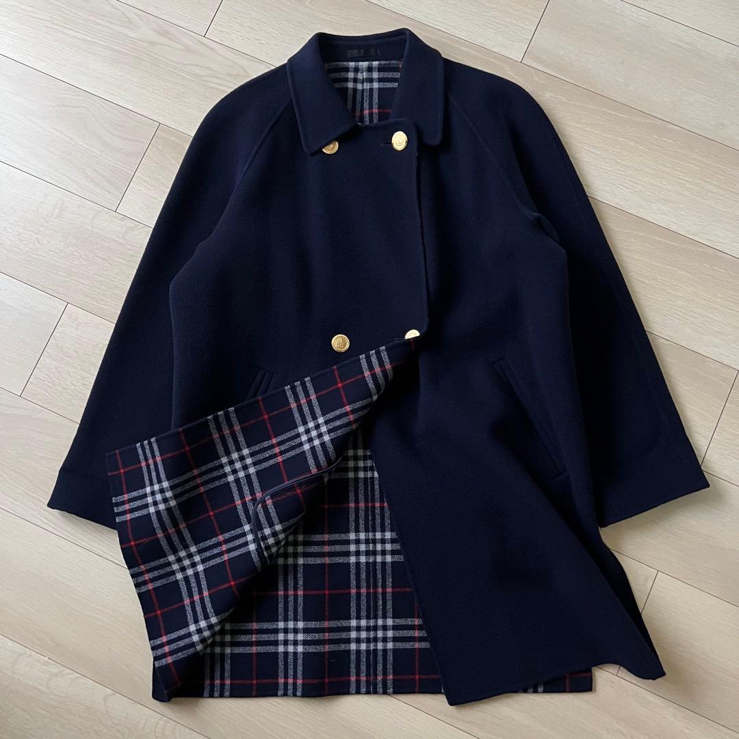 BURBERRY coat 金ボタン ノバチェック柄