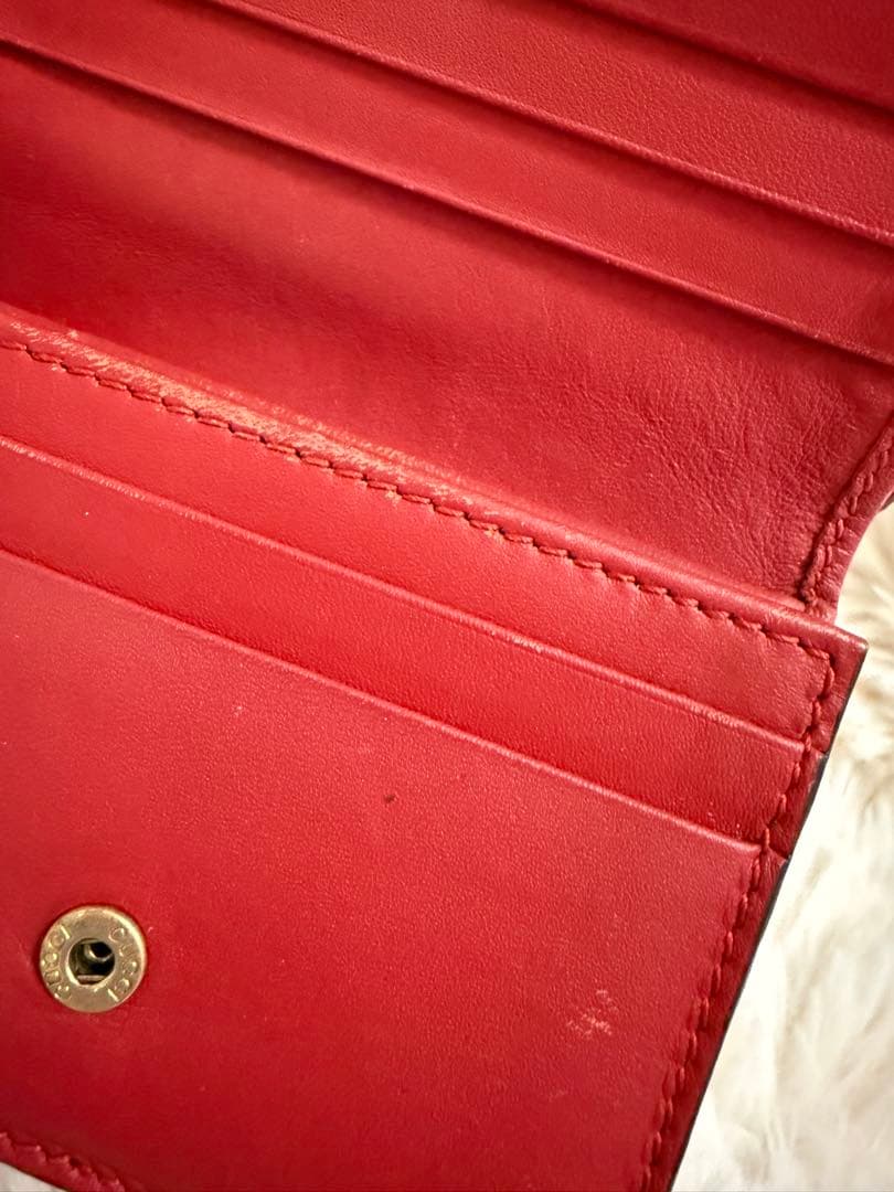 Gucci チェリー装飾 二つ折り財布