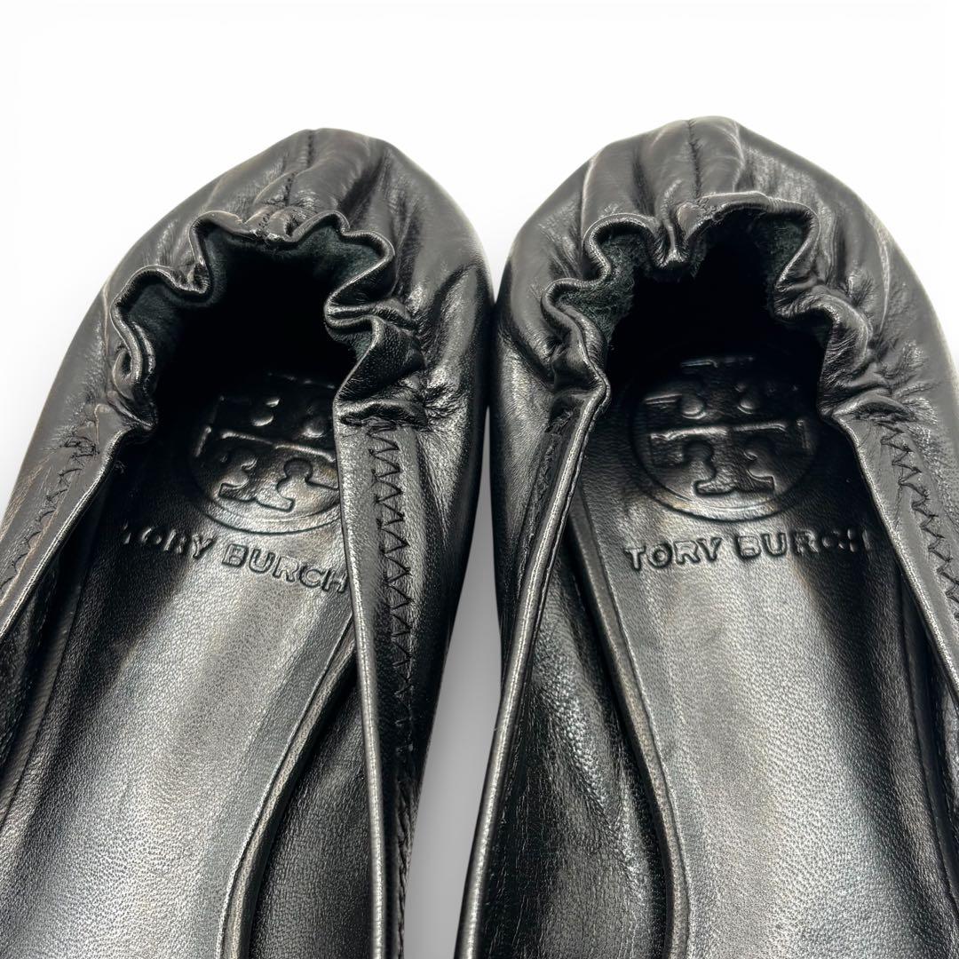 【極美品】Tory Burch バレエシューズ 黒 22.5cm 定番人気 上品