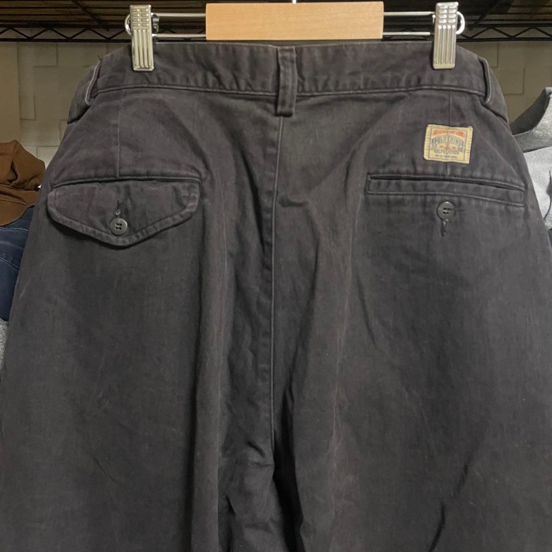 希少90s’USA製ポロチノ Polo by Ralph Lauren黒 W32