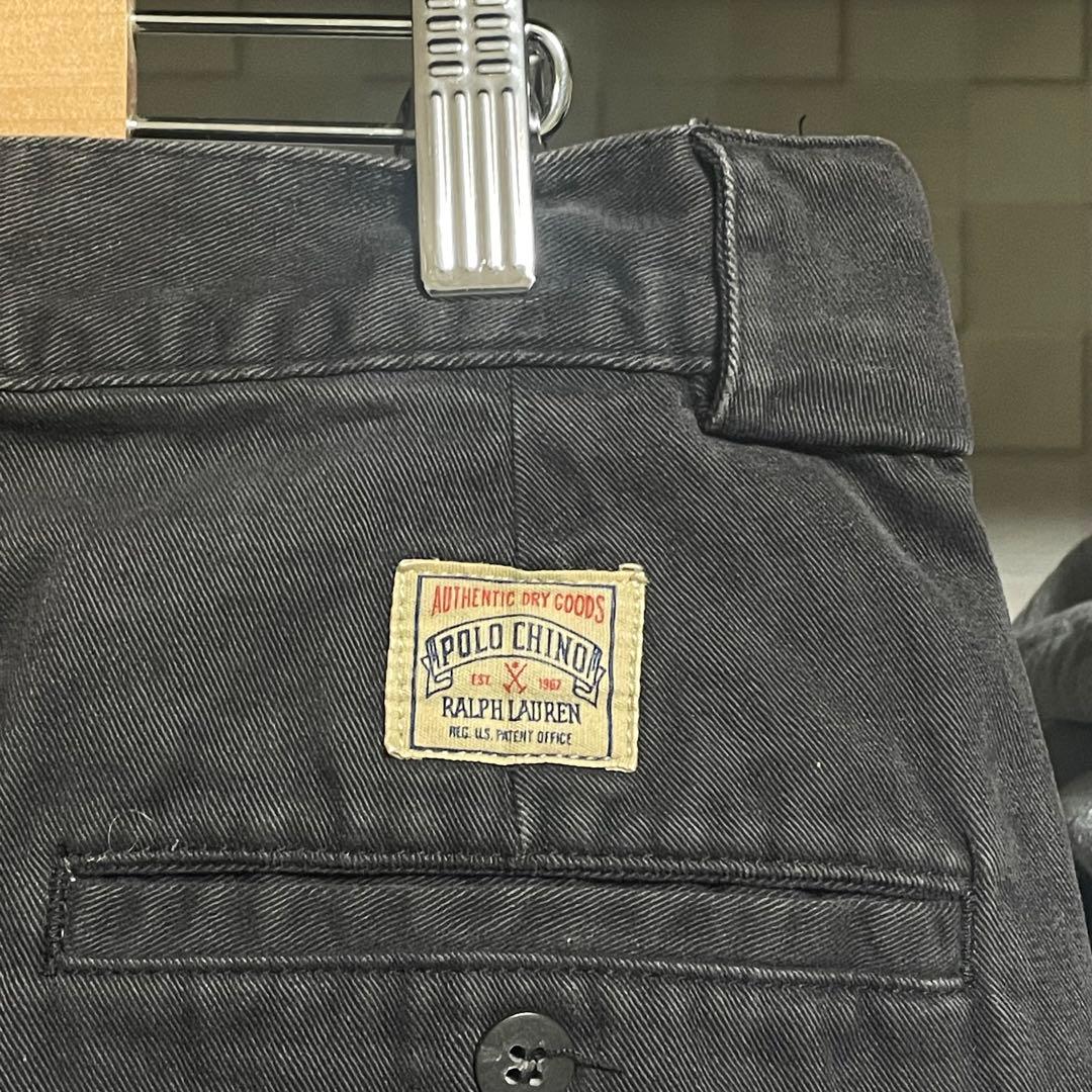 希少90s’USA製ポロチノ Polo by Ralph Lauren黒 W32