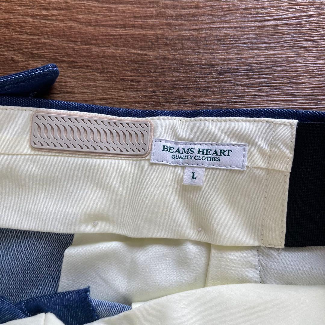 美品 ビームスハート ストレッチデニム3ピース セットアップスーツ L/XL