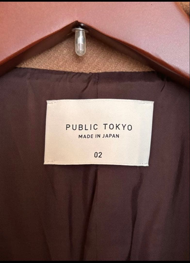 PUBLIC TOKYO ダブルブレスト チェスターコート S140メルトン