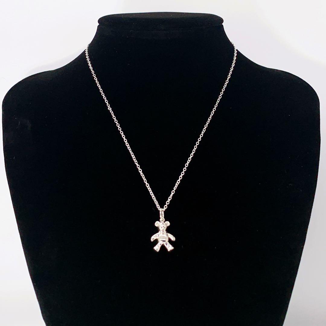 美品 ティファニー テディベア ネックレス チェーン社外品 シルバー925