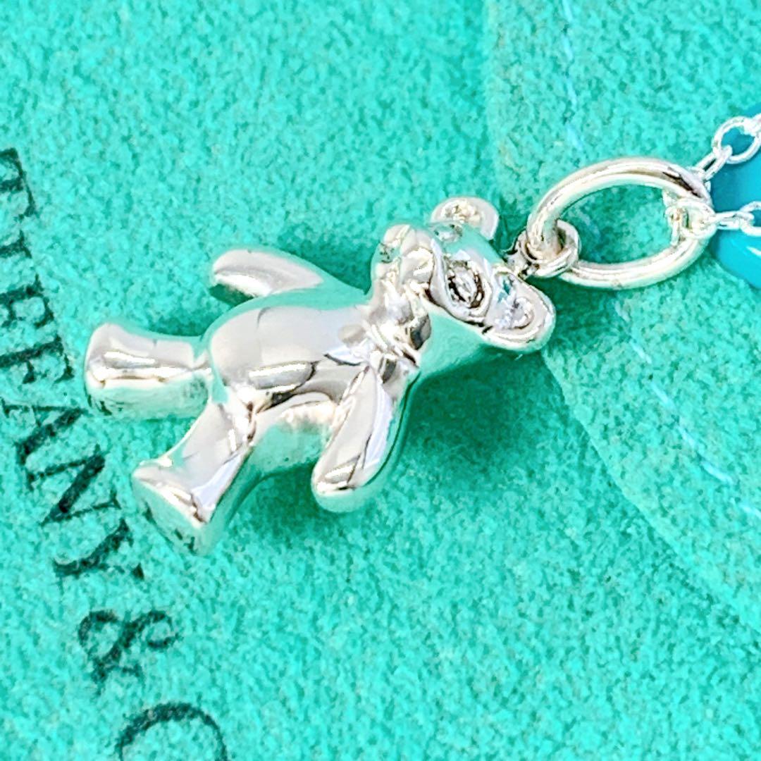 美品 ティファニー テディベア ネックレス チェーン社外品 シルバー925