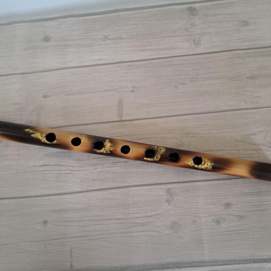 篠笛 古典調 六本調子(七穴)　 金箔装飾付き 竹製