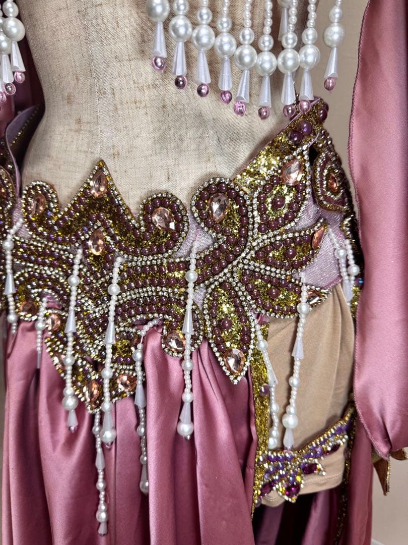 ベリーダンス　衣装　くすみピンク　【期間限定値下げ中】