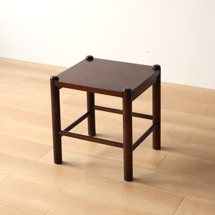 アンティーク 北海道民芸家具 スツール 花台 木製 樺材