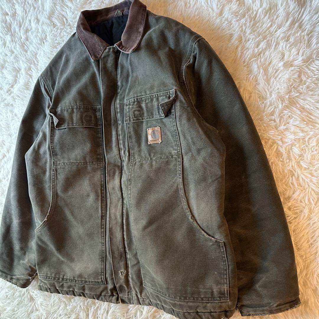 Carhartt トラディショナルコート ダック地 L相当 カーキ オリーブ