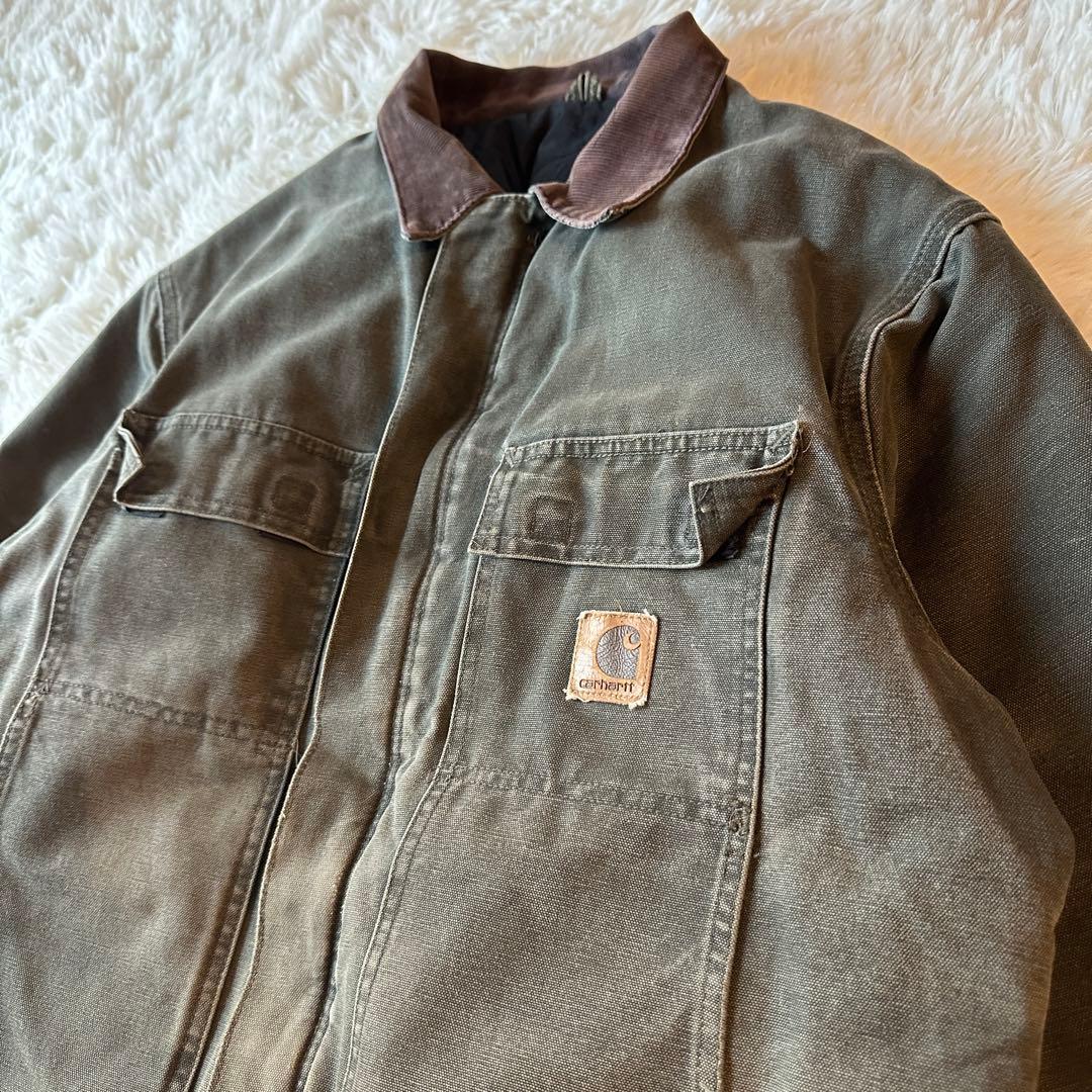 Carhartt トラディショナルコート ダック地 L相当 カーキ オリーブ