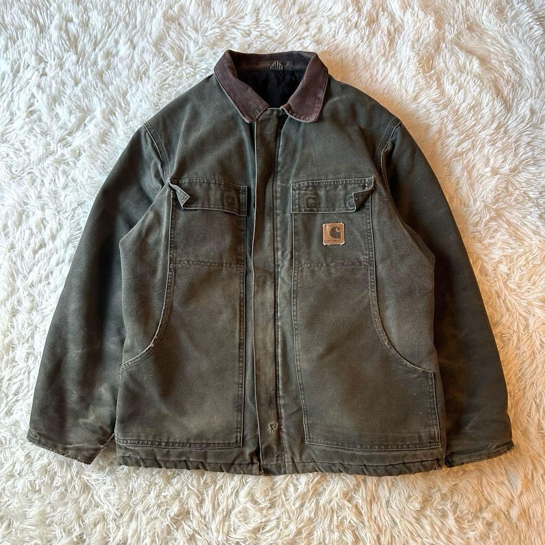 Carhartt トラディショナルコート ダック地 L相当 カーキ オリーブ