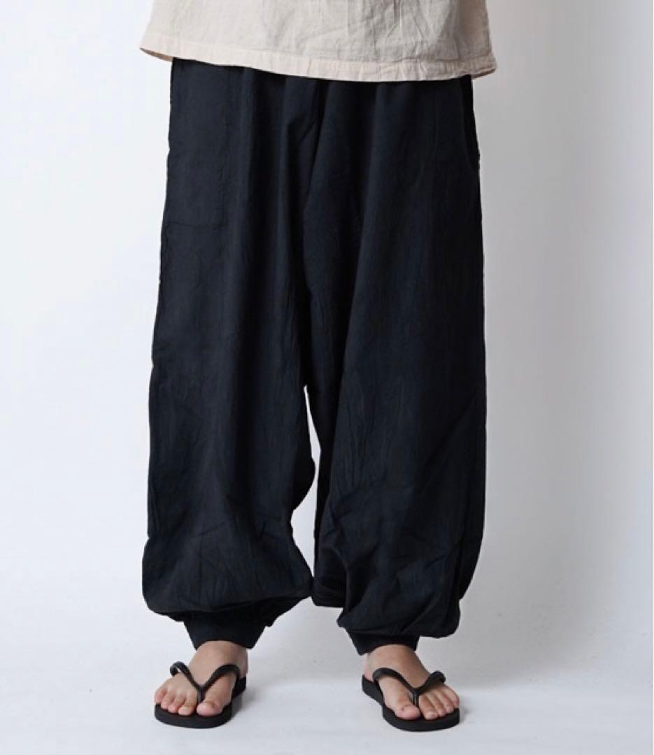 ヂェン先生の日常着、バルーンパンツオリジナル（太極拳パンツ）、薄手、黒