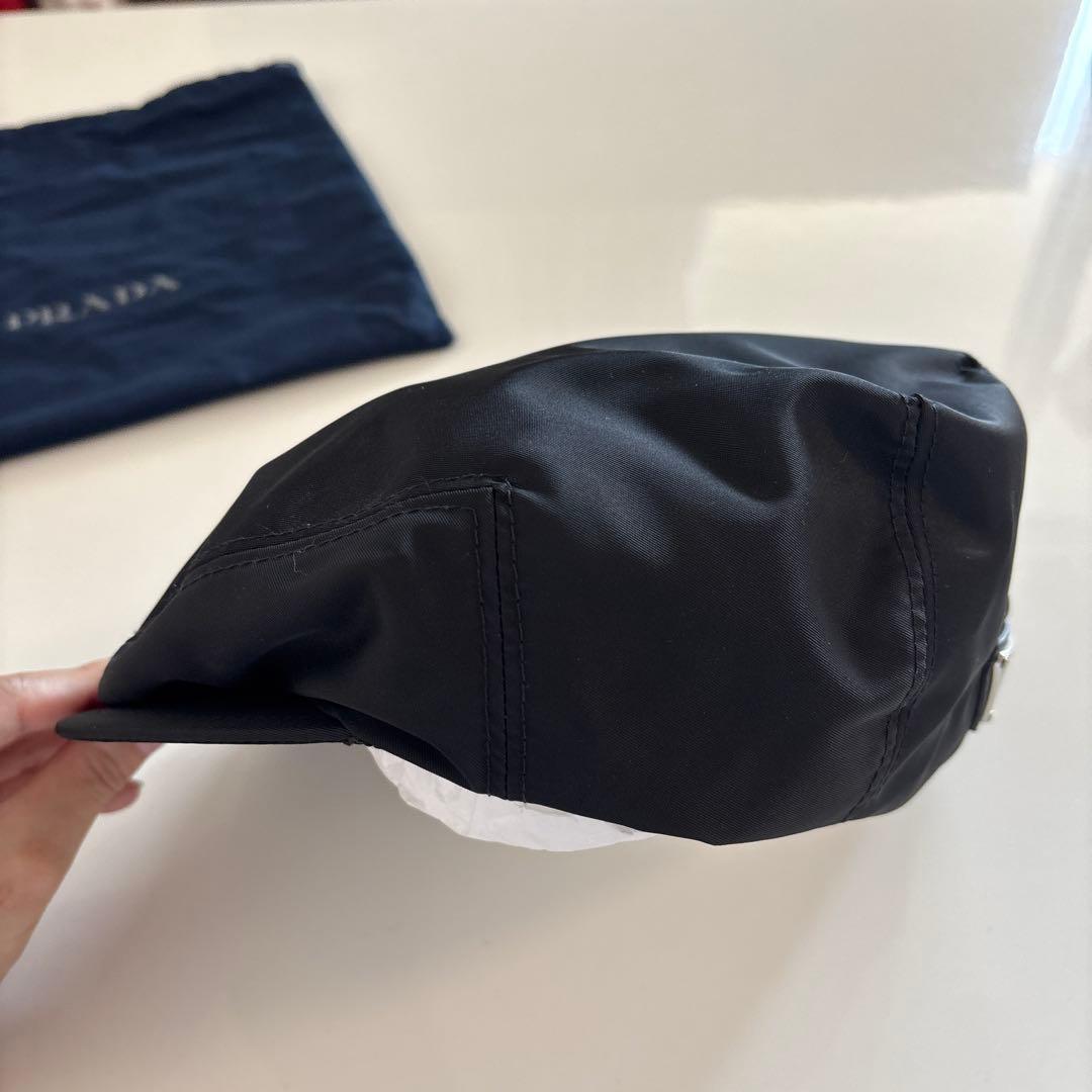 PRADA ブラック ナイロンキャスケット　M