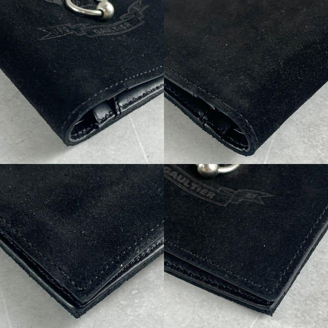 ジャンポールゴルチエ 財布 オックス スエード ブラック 箱付 希少デザイン