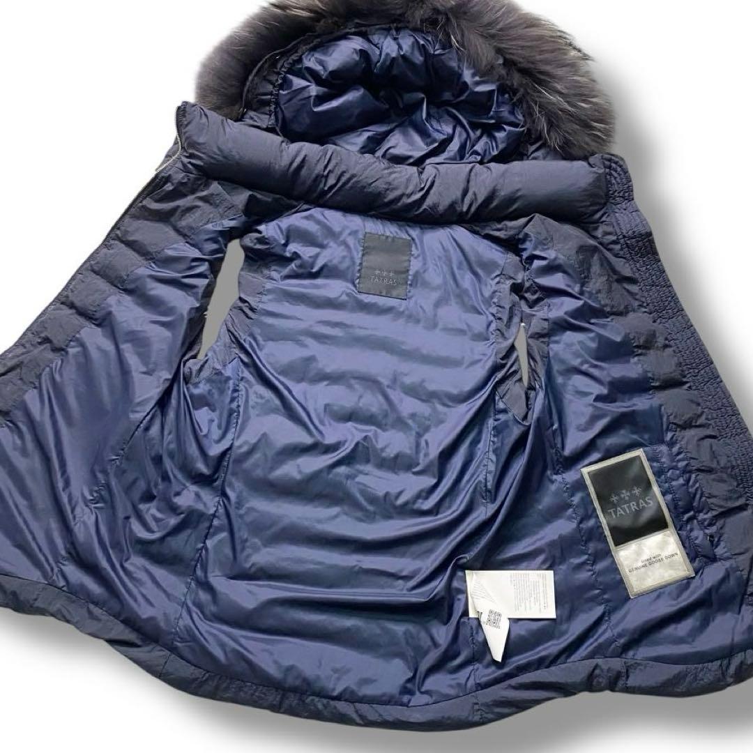 【美品】TATRAS ORSIERA ダウンベスト アウター ファー ナイロン