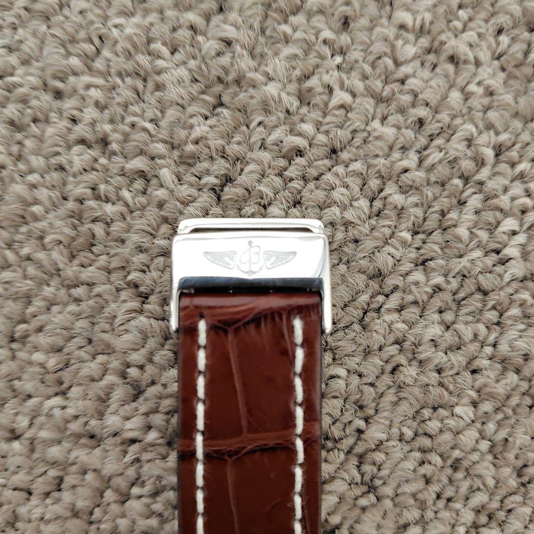 139ブライトリング純正Dバックル&レザーベルト　22−20