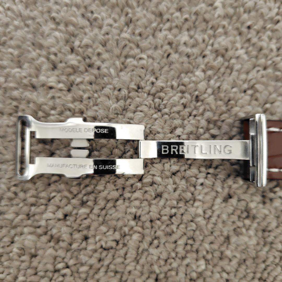 139ブライトリング純正Dバックル&レザーベルト　22−20