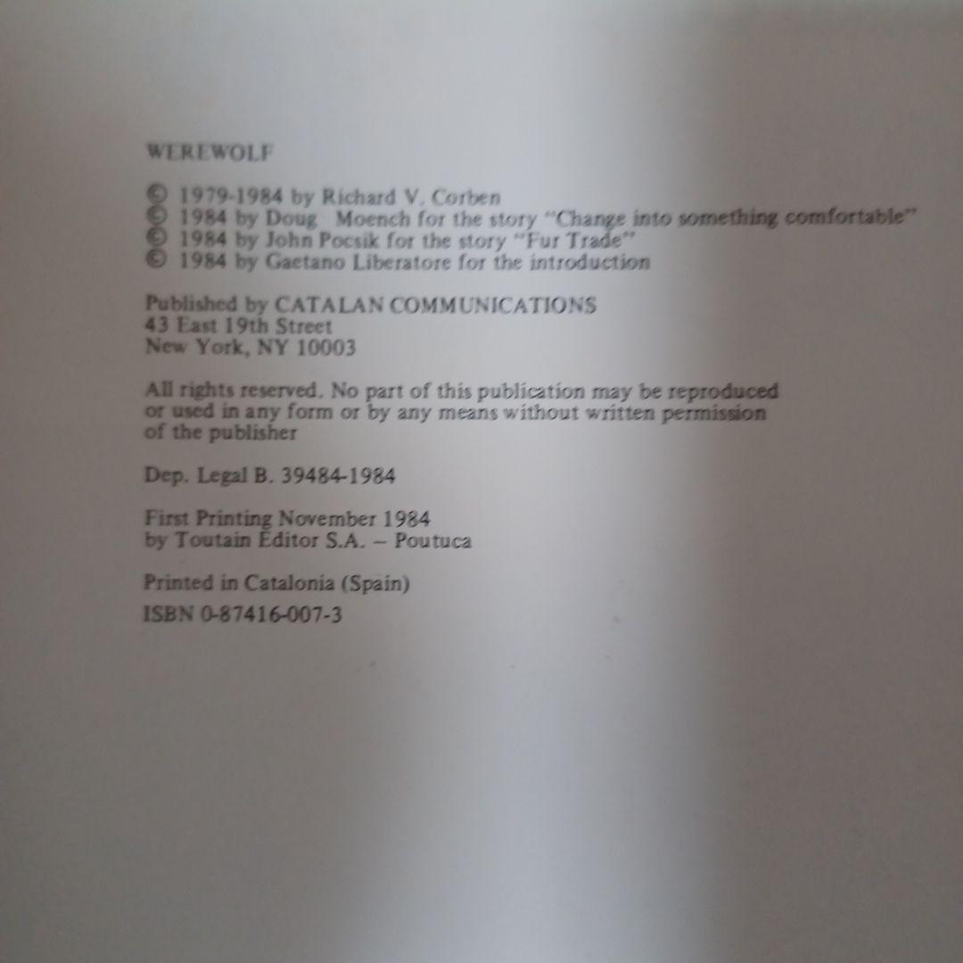 洋書 Richard Corben Werewolf