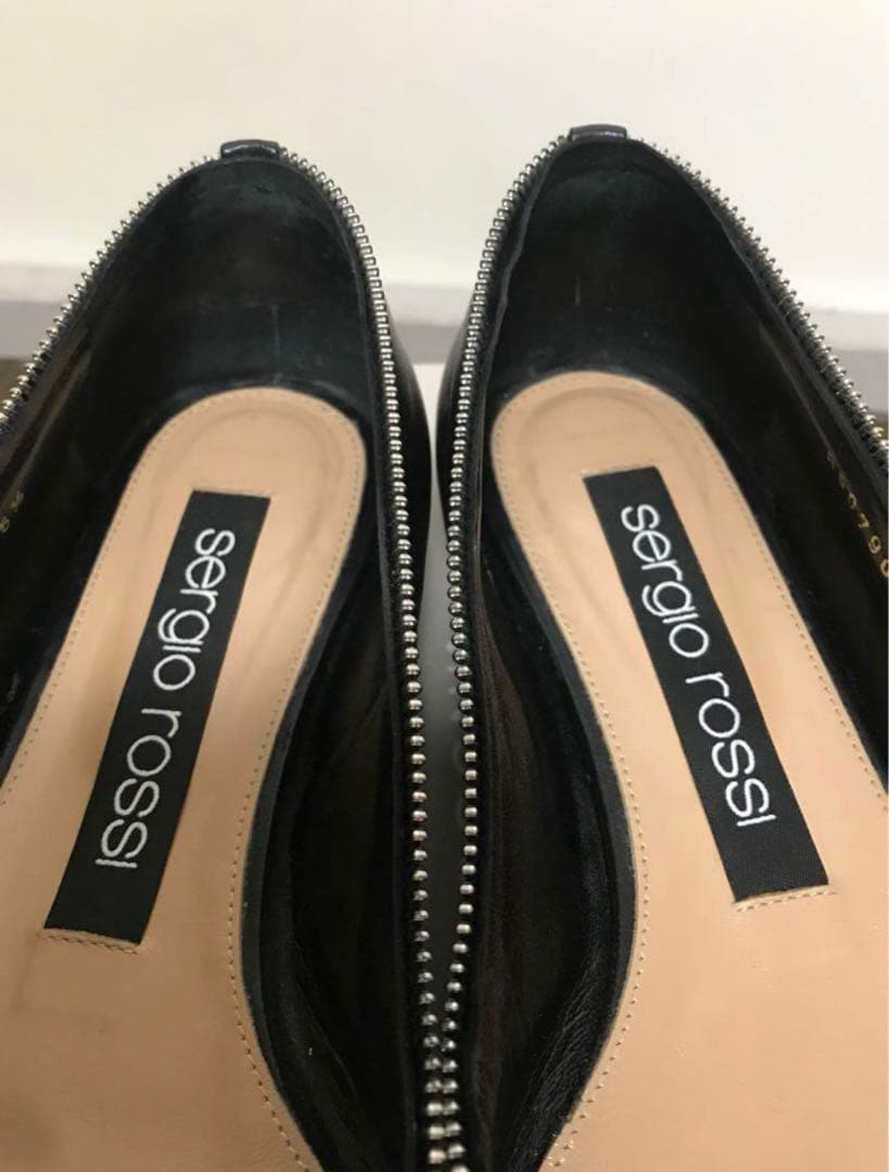 希少　レア　sergio rossi セルジオロッシ　ジッパー　パンプス　sr1