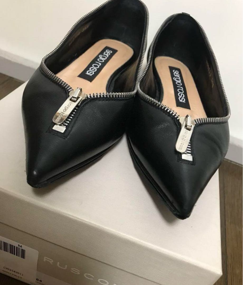 希少　レア　sergio rossi セルジオロッシ　ジッパー　パンプス　sr1