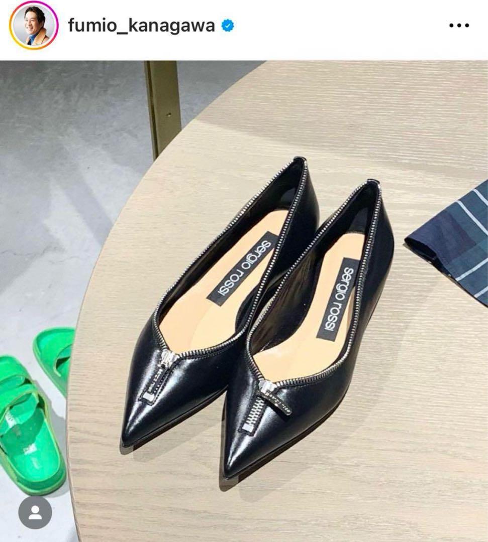 希少　レア　sergio rossi セルジオロッシ　ジッパー　パンプス　sr1