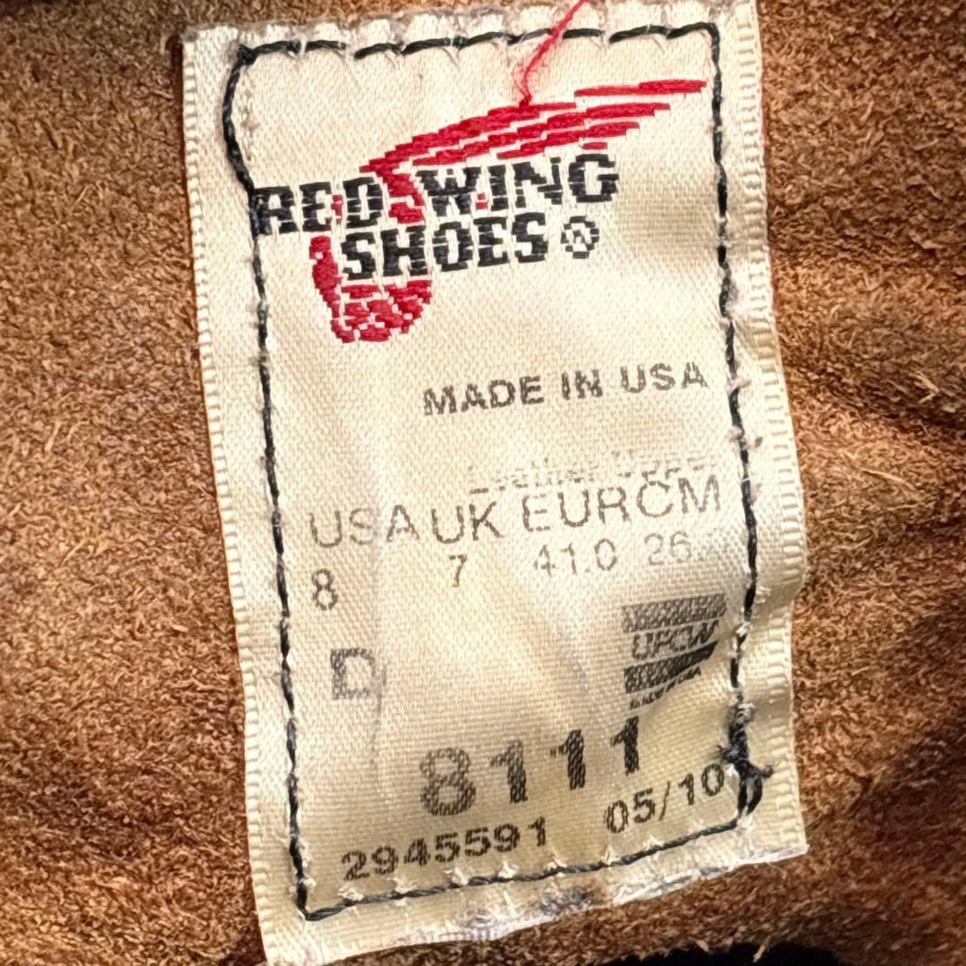 レッドウィング アイアンレンジャー 8111D 26cm ブラウン レザー