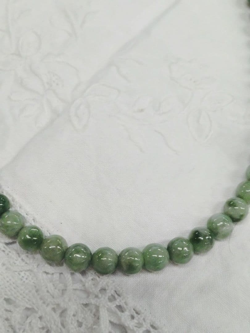 k18 翡翠ネックレス 天然石ネックレス ジェダイト 硬玉
