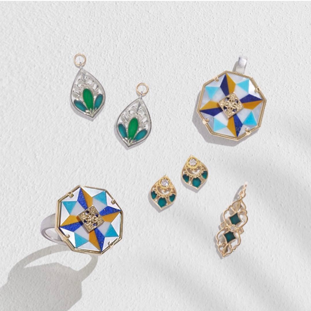 アガットSV グリーン ピアスチャーム