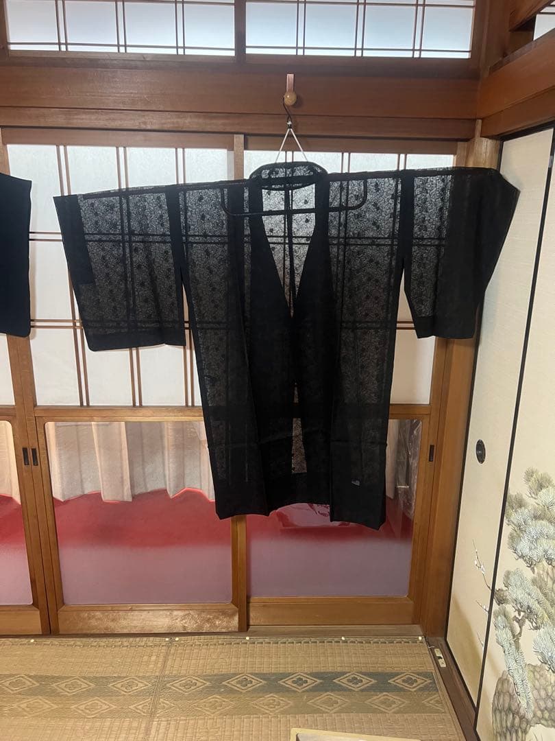 新品未使用 しつけ糸付き 道中着 夏用 和装コート 正絹