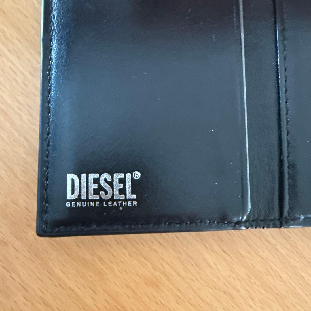DIESEL 本革 三つ折り財布 黒 値下げ⭕️