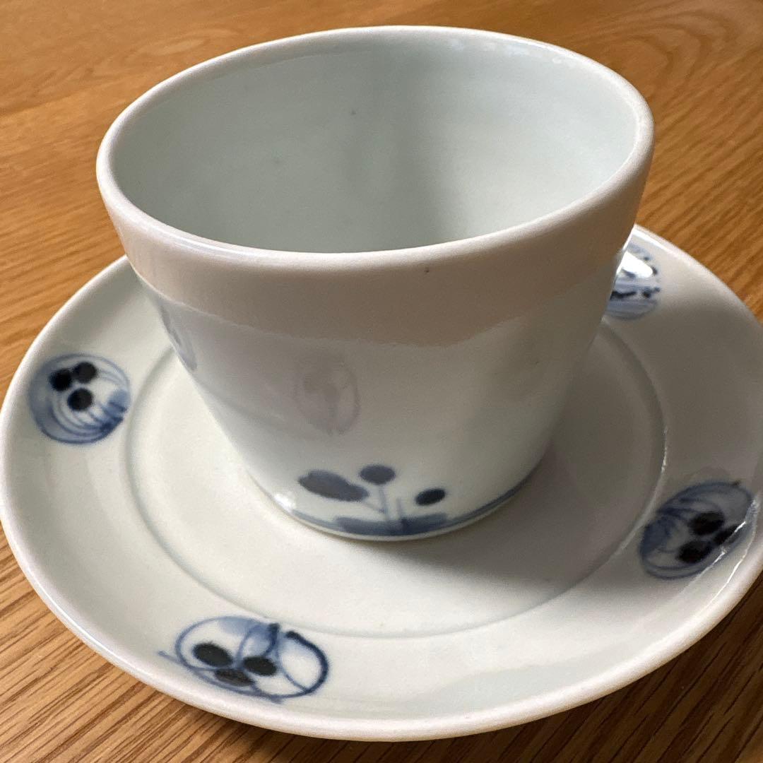 藤塚光男　染め付け蕎麦猪口　皿