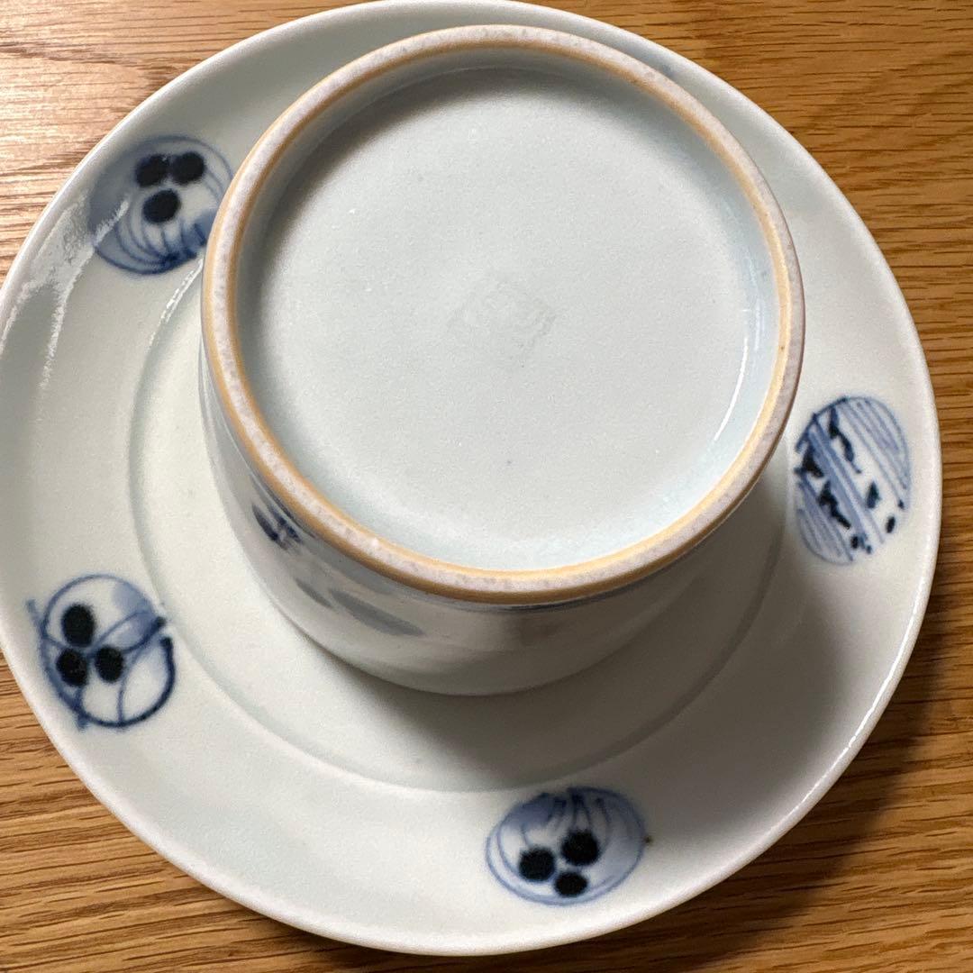 藤塚光男　染め付け蕎麦猪口　皿