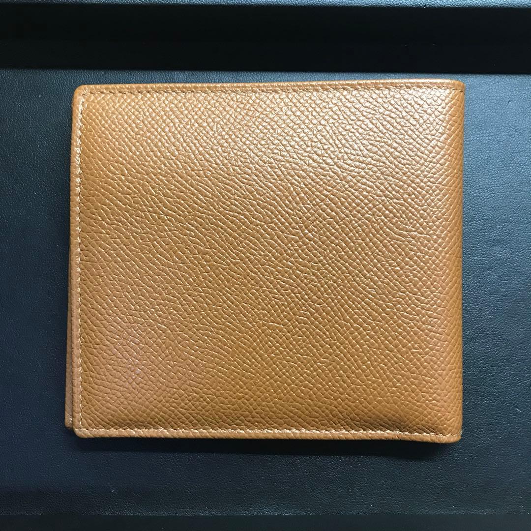 【未使用美品】BVLGARI ブルガリ ブラウンレザー 二つ折り財布 イタリア製