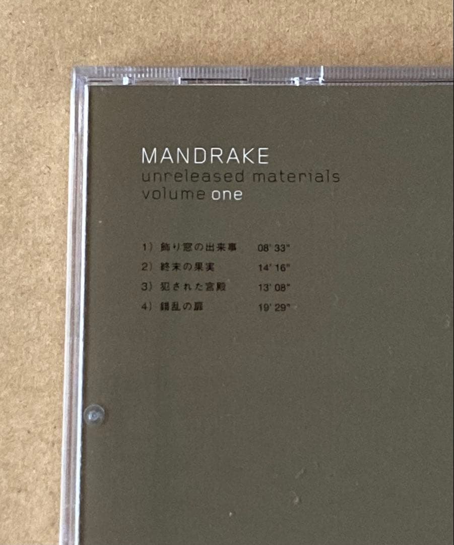 マンドレイク　アンリリースト・マテリアルズ VOL.1 廃盤CD 平沢進