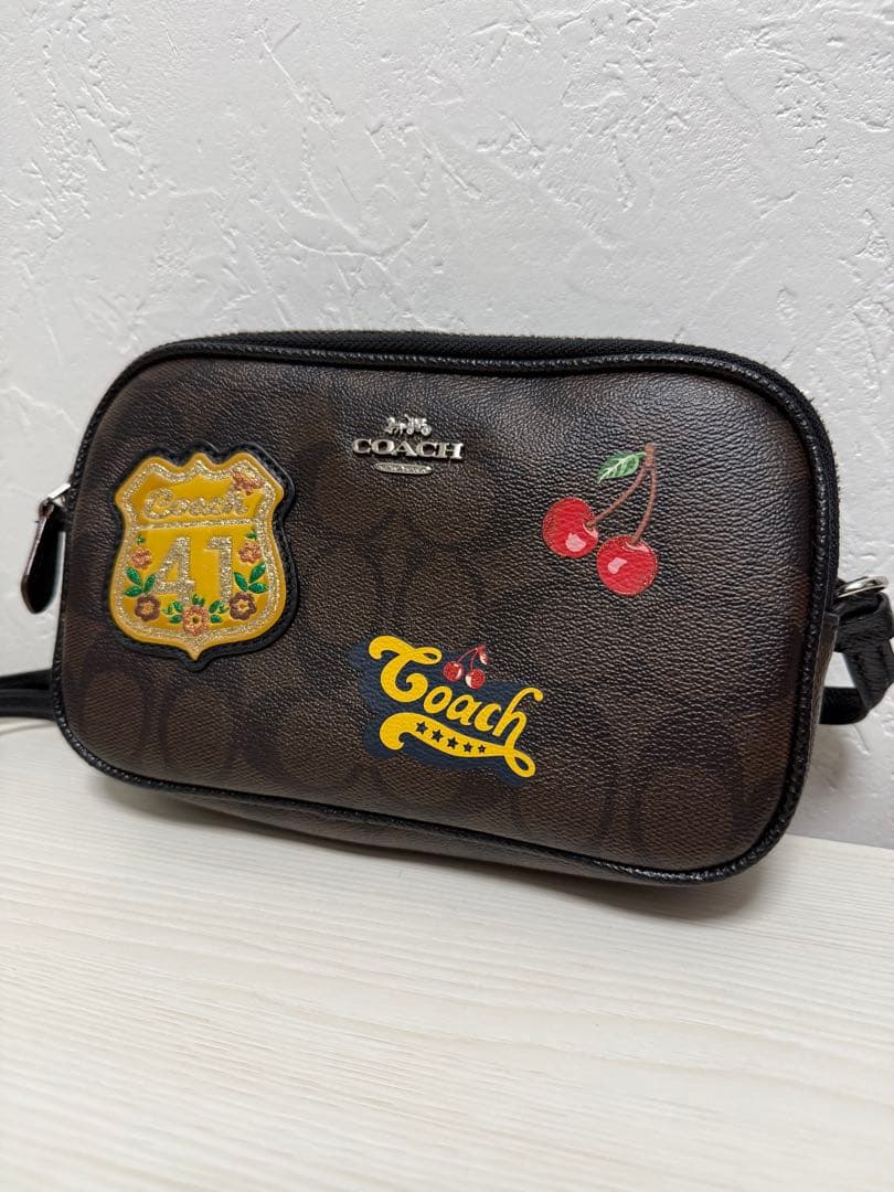 【極美品】COACH クロスボディ ワッペン シグネチャー PVC 1363