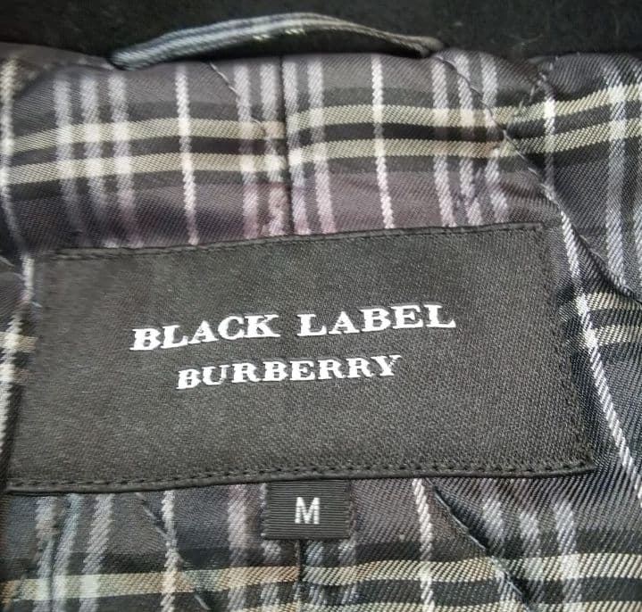 【極美品 M】バーバリーブラックレーベル 幻の 最高級 Pコート 中綿入りウール