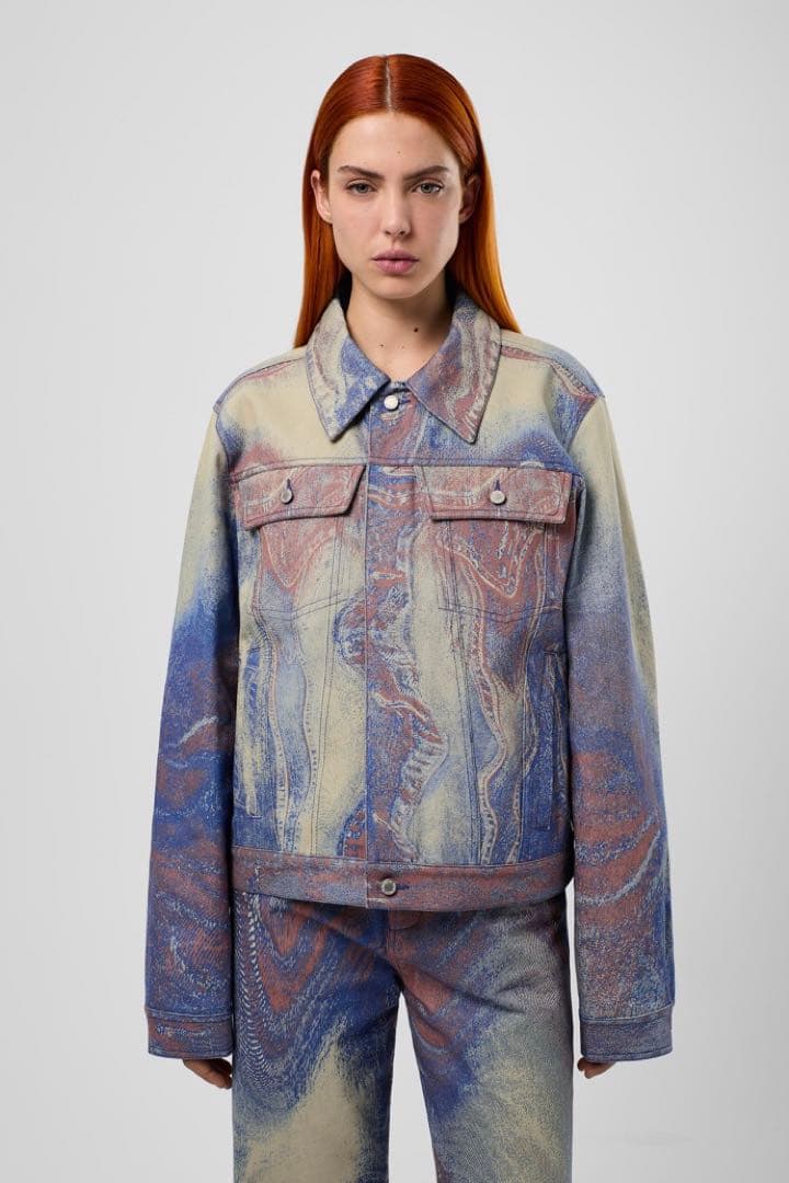 camper lab カンペールラボ デニムジャケット プリントデニム