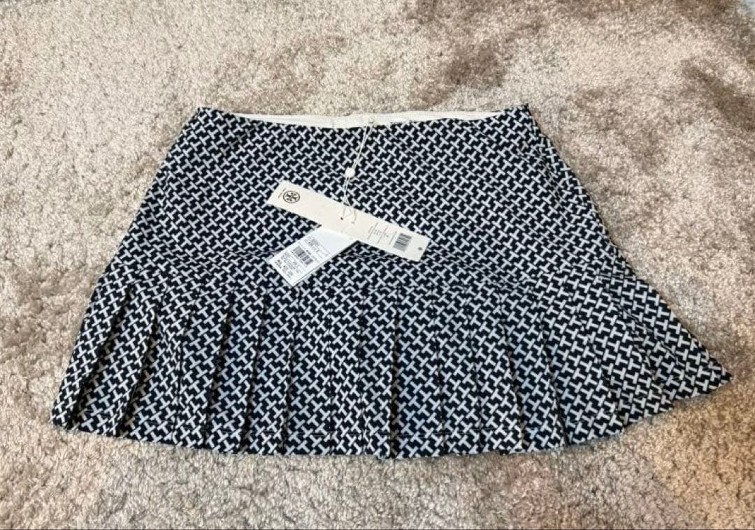 TORY BURCH 【新品未使用タグ付き】 プリントプリーツヘムテニススカート