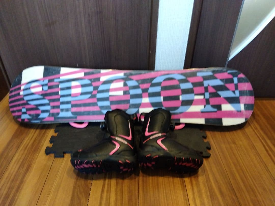 【初心者・練習用に】SPOON 女の子向け キッズ用 スノーボードセット！！