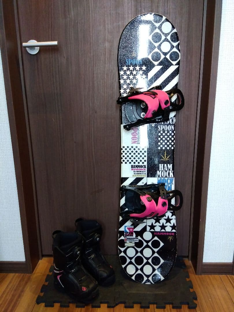 【初心者・練習用に】SPOON 女の子向け キッズ用 スノーボードセット！！