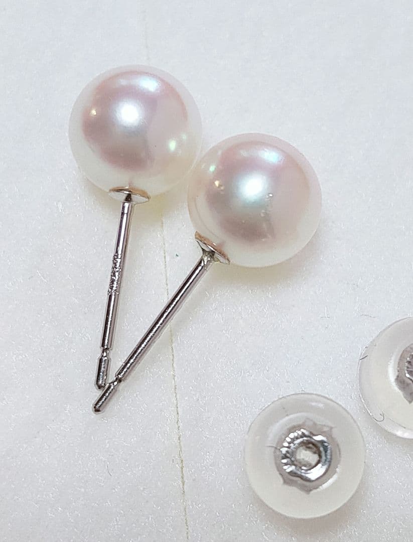 同梱 未使用品 k14WG あこや本真珠 ピアス