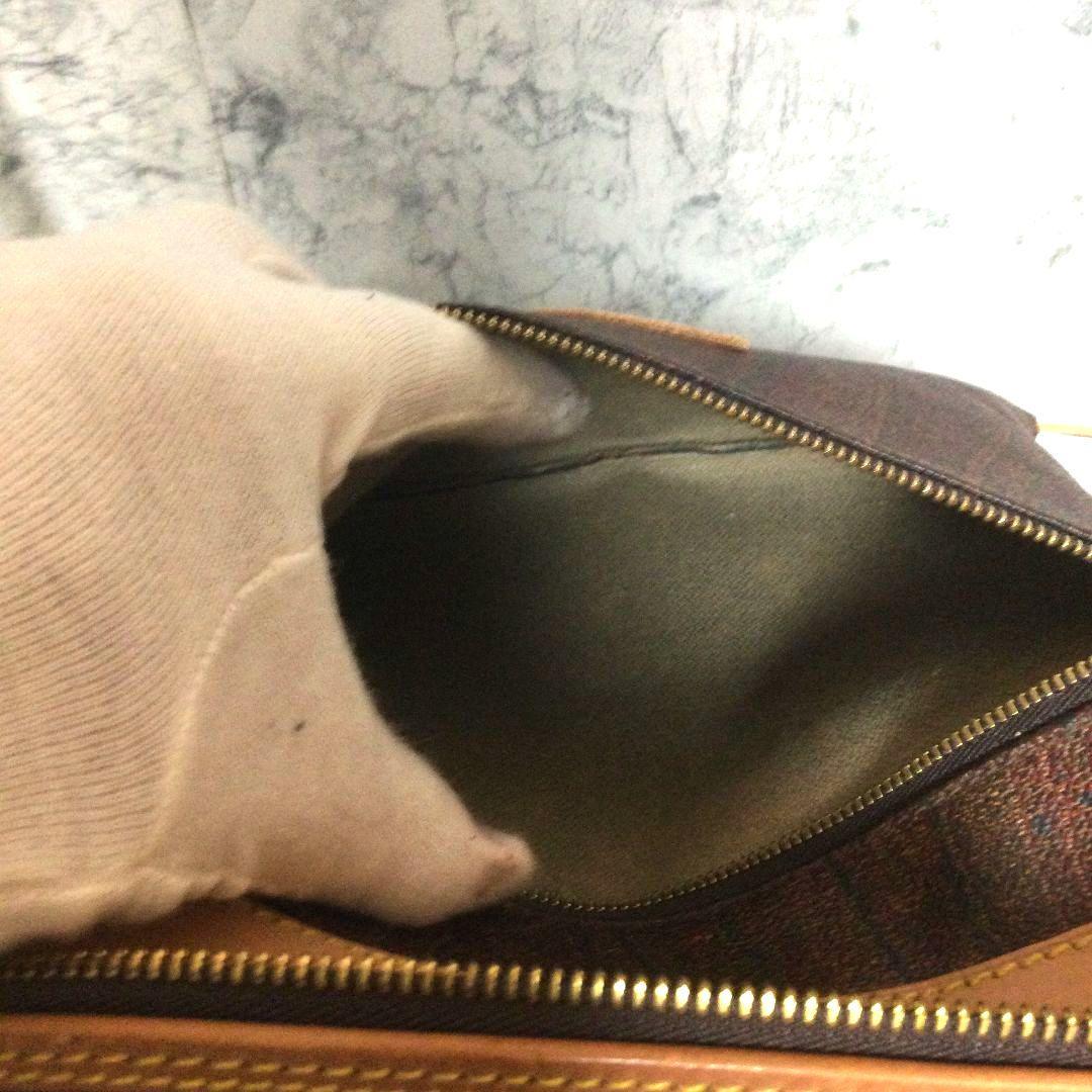 ETRO エトロ ボストンバッグ PVC ペイズリー柄 鍵付き