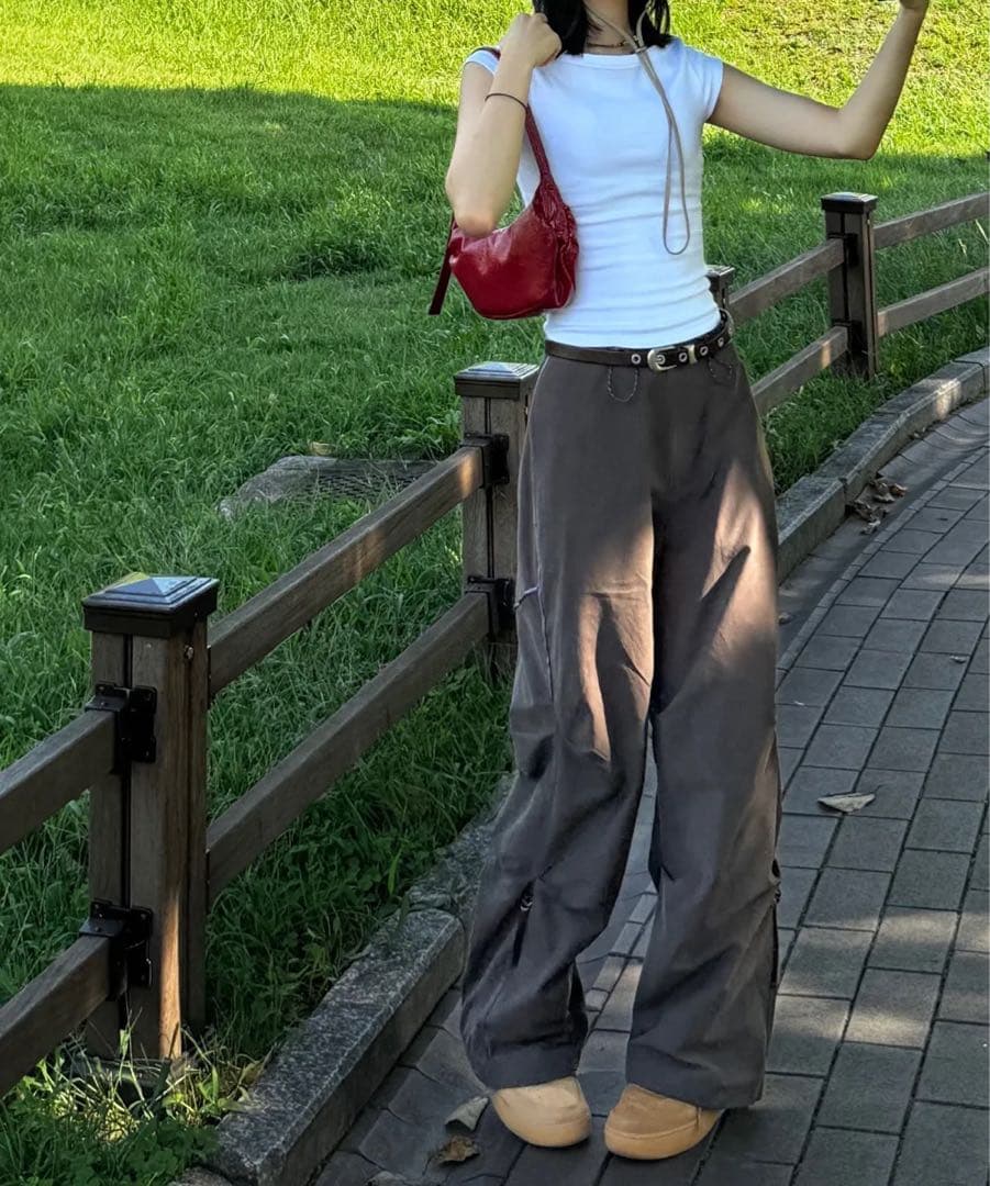 coyseio パンツ Strap Line Pants Grey 2サイズa6